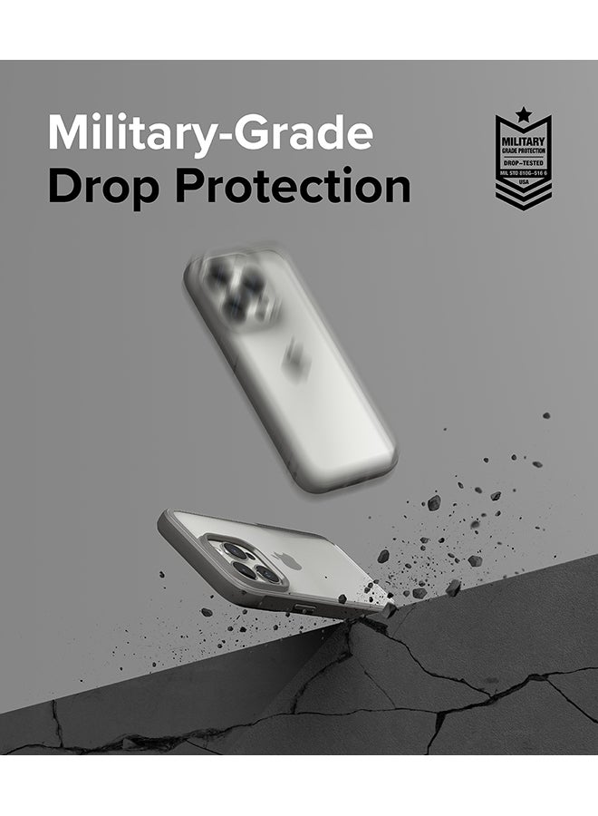 Ringke Fusion Bold Compatible With iPhone 15 Pro Max Case Cover Firm Grip Frame Anti-Yellowing Frosted Hard Back Shockproof Bumper Back Cover Gray - Image 4