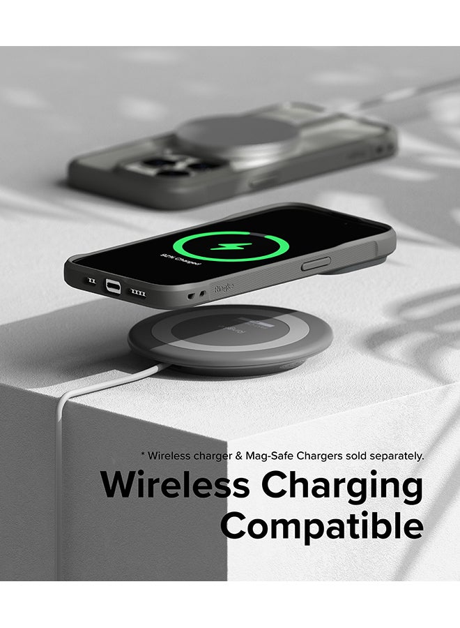 Ringke Fusion Bold Compatible With iPhone 15 Pro Max Case Cover Firm Grip Frame Anti-Yellowing Frosted Hard Back Shockproof Bumper Back Cover Gray - Image 5