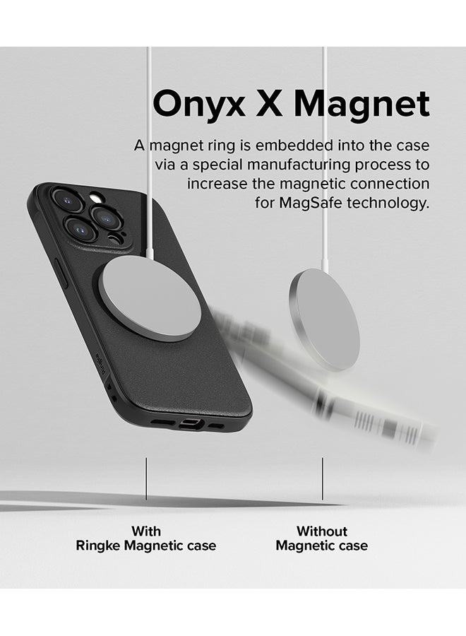 Ringke Onyx Magnetic Compatible With iPhone 15 Pro Max Case Enhanced Grip Tough Flexible TPU Shockproof Rugged TPU Bumper Phone Cover Black - Image 4