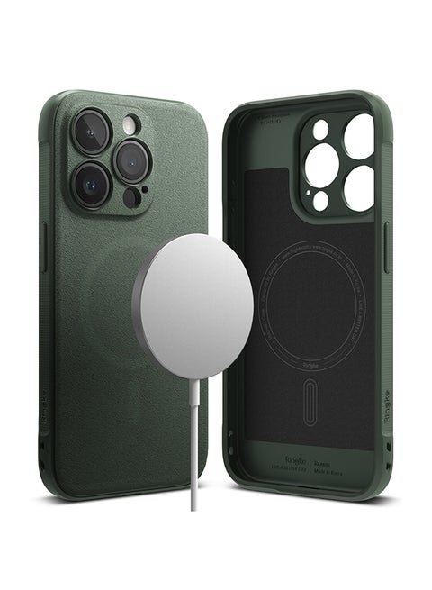 Onyx Magnetic Compatible With iPhone 15 Pro Max Case Flexible TPU Shockproof Rugged TPU Bumper Drop Protection Phone Cover Dark Green