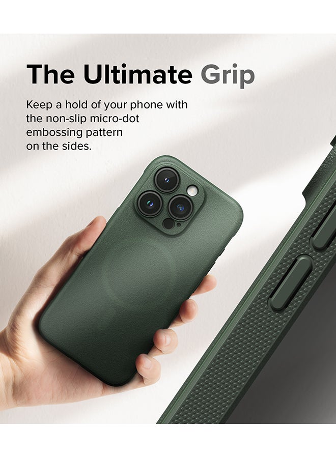 Onyx Magnetic Compatible With iPhone 15 Pro Max Case Flexible TPU Shockproof Rugged TPU Bumper Drop Protection Phone Cover Dark Green