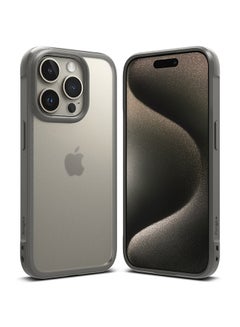 Fusion Bold Compatible With iPhone 15 Pro Case Cover Firm Grip Frame Frosted Hard Back Shockproof Bumper iPhone 15 Pro Back Cover Matte Gray