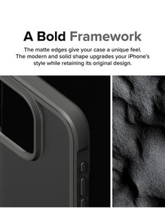 Ringke Fusion Bold Compatible With iPhone 15 Pro Case Cover Firm Grip Frame Frosted Hard Back Shockproof Bumper iPhone 15 Pro Back Cover Matte Gray  - Image 3