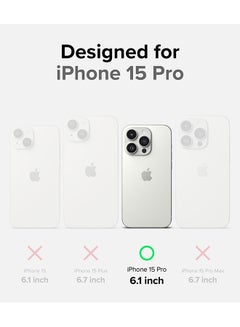 Ringke Fusion Bold Compatible With iPhone 15 Pro Case Cover Firm Grip Frame Frosted Hard Back Shockproof Bumper iPhone 15 Pro Back Cover Matte Gray  - Image 2