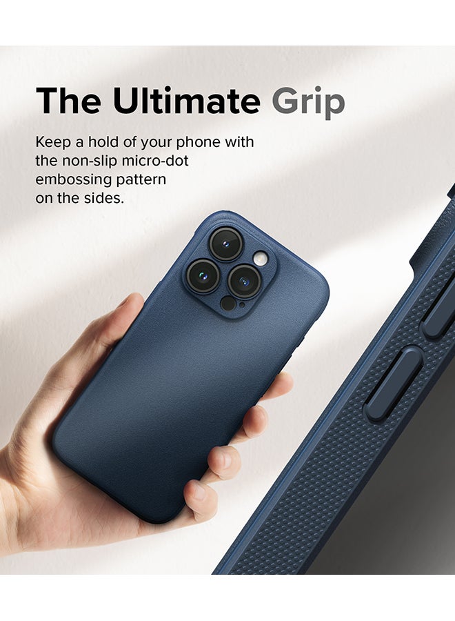 Ringke Onyx Case Compatible With iPhone 15 Pro, Enhanced Grip Tough Flexible TPU Shockproof Rugged TPU Bumper Drop Protection Phone Cover Navy - Image 4