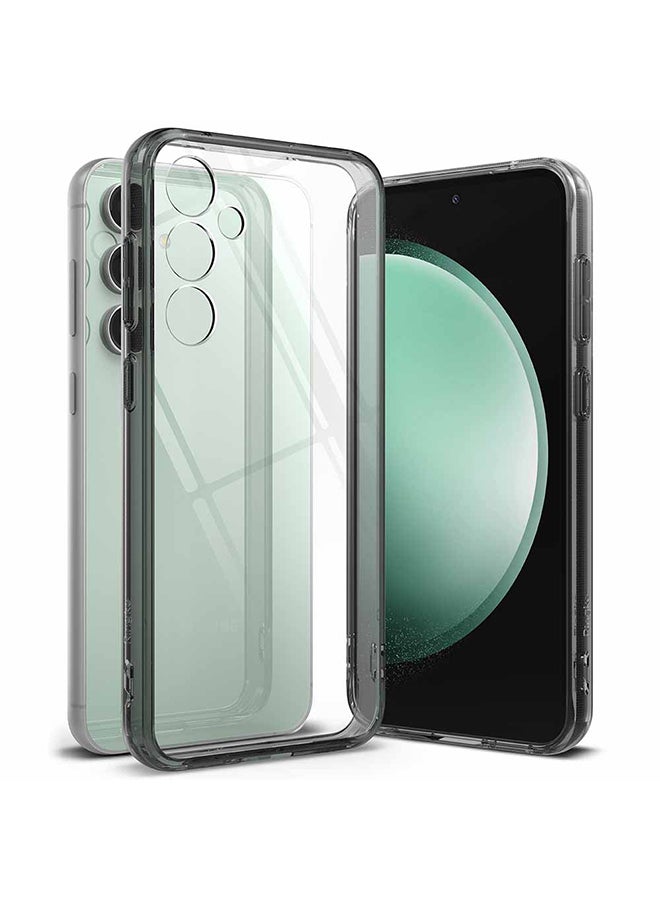 Ringke Fusion Compatible With Samsung Galaxy S23FE 5G Case (2023), Transparent Thin Hard Back Shockproof TPU Bumper Phone Cover Smoke Black - Image 1