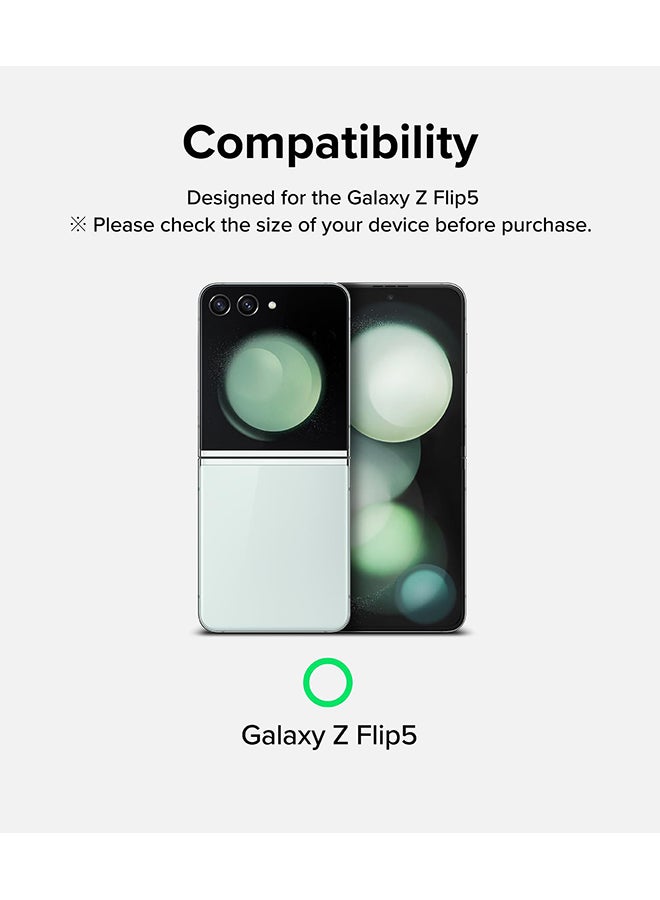 Ringke Cover Display Glass Compatible With Samsung Galaxy Z Flip 5 5G Screen Protector Tempered Glass 9H Hardness Anti Scratch Protective Film - 2 Pack Clear - Image 2