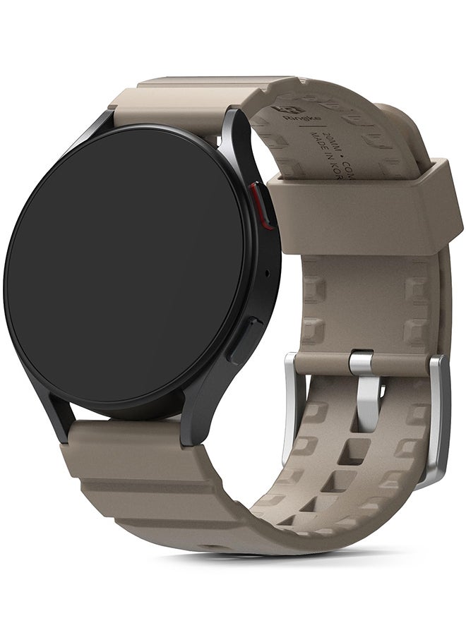 Ringke Rubber One Bold Watch Band For Samsung Galaxy Watch 6 /6 Classic/ 5 Pro/Galaxy Watch 5 / Galaxy Watch 4 /Galaxy Watch 4 Classic/Watch Lug 20Mm Gray Sand - Image 1