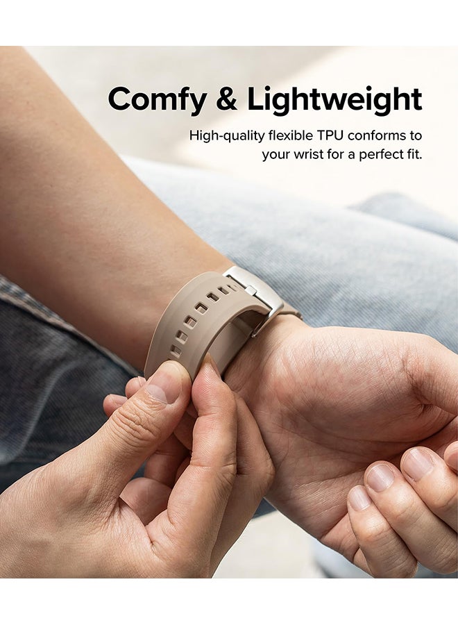 Ringke Rubber One Bold Watch Band For Samsung Galaxy Watch 6 /6 Classic/ 5 Pro/Galaxy Watch 5 / Galaxy Watch 4 /Galaxy Watch 4 Classic/Watch Lug 20Mm Gray Sand - Image 5