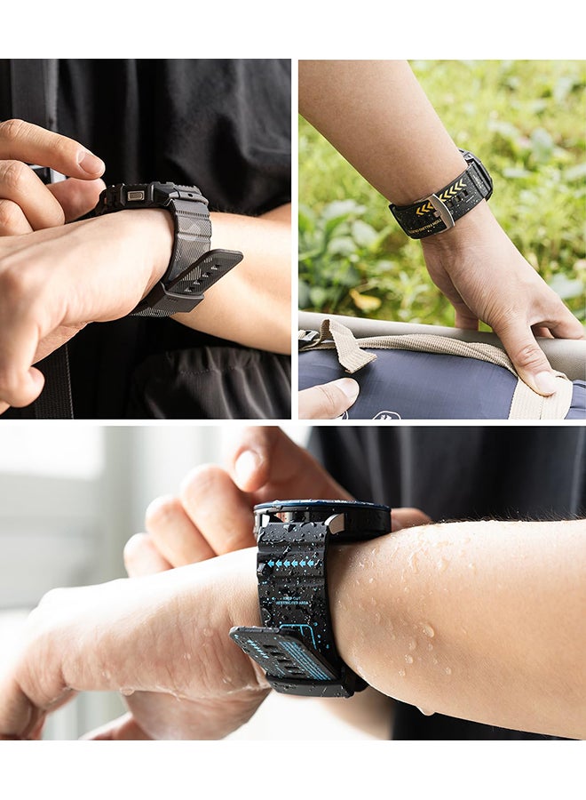 رينجك حزام ساعة مطاطي واحد جريء لساعة سامسونج جالاكسي 6 /6 كلاسيك/ 5 برو/جالاكسي ووتش 5 / ساعة جالاكسي 4 /جالاكسي ووتش 4 كلاسيك/ساعة عروة 20 مم - Image 4