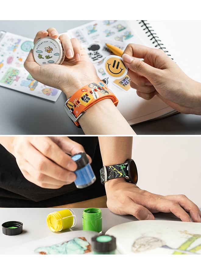 رينجك سوار ساعة مطاطي One Bold لساعة Samsung Galaxy Watch 6 /6 Classic / 5 Pro / Galaxy Watch 5 / Galaxy Watch 4 / Galaxy Watch 4 Classic / Watch Lug 20 مم - Image 4