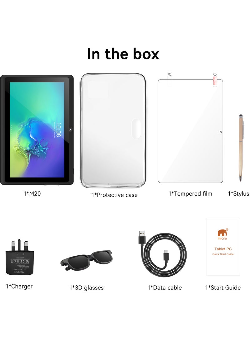 مي وان تابلت M20 WiFi للأطفال، شاشة 7 بوصة، 3 جيجابايت رام، 16 جيجابايت روم 3000 مللي أمبير، أندرويد 12 (أسود) مع غطاء حماية أزرق - Image 5