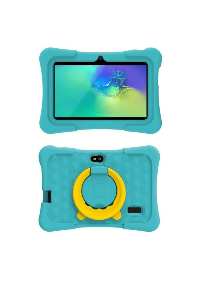 مي وان تابلت M20 WiFi للأطفال، شاشة 7 بوصة، 3 جيجابايت رام، 16 جيجابايت روم 3000 مللي أمبير، أندرويد 12 (أسود) مع غطاء حماية أزرق - Image 2