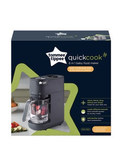 tommee tippee 6 In 1 Quick-Cook Baby Food Maker - Black  - Image 4