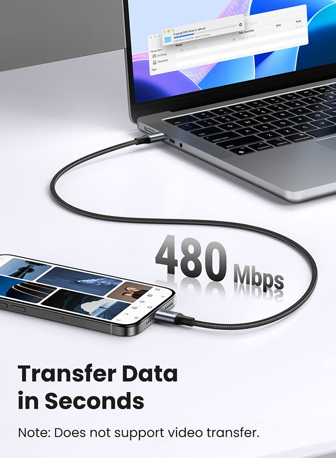 Ugreen - Nexode Gan 30W iPhone 16 15 Charger With Cable USB C Power Adapter Foldable iPhone Charger Type C Plug With 60W USB C Cable For iPhone 15 Pro Max 14 13 12 11 iPad Samsung Galaxy Xiaomi Oneplus Etc Space Gray - Image 1