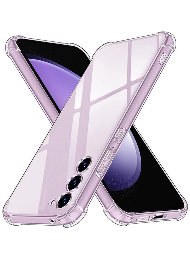 MARGOUN Samsung Galaxy S23 FE Case Clear Soft Flexible TPU Anti-Shock Slim Transparent Back Cover With Reinforced Bumper Corners Clear - Image 1