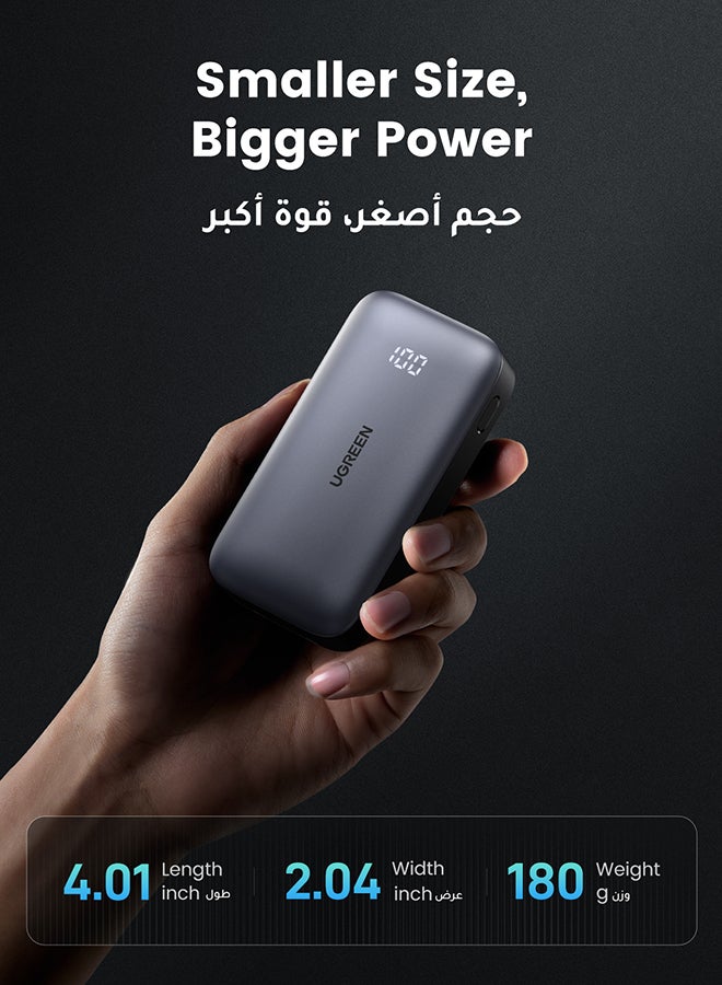 10000 mAh 10000mAh Power Bank 30W iPhone Portable Charger USB C Fast Charging High Speed Power Bank Smaller Battery Pack Compatible With iPhone 16 15 14 13 12 Series Galaxy S24 S23 Ultra iPad Pro AirPods Etc Grey - pnsku/N70031185V/45/_/1710949993/e6f91f49-b2a4-49b7-b8f5-c2e7d8297a8a