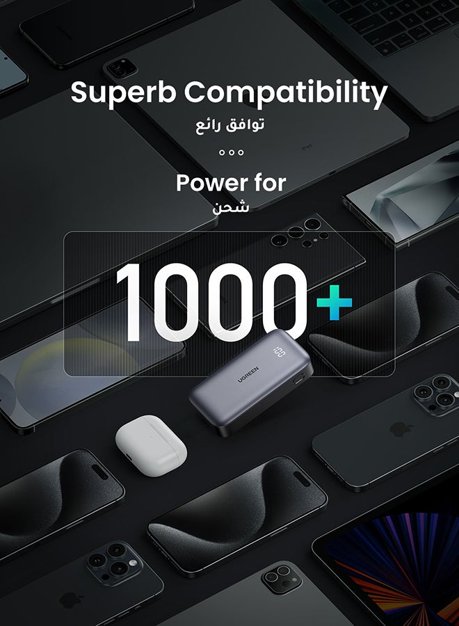 10000 mAh 10000mAh Power Bank 30W iPhone Portable Charger USB C Fast Charging High Speed Power Bank Smaller Battery Pack Compatible With iPhone 16 15 14 13 12 Series Galaxy S24 S23 Ultra iPad Pro AirPods Etc Grey - pnsku/N70031185V/45/_/1710949994/d819793f-d749-4e46-854b-5f60acc41280