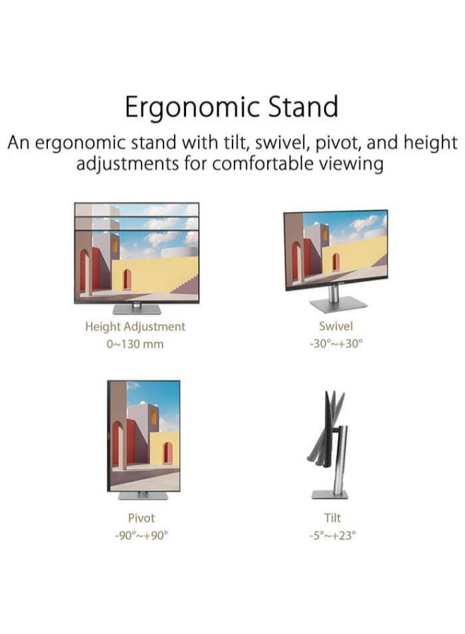 ASUS - 24.1 inch ProArt Display  WUXGA HDR Professional IPS Monitor, 75 Hz / 5ms GtG, Adaptive Sync, 2* 2W Speaker, 97% DCI-P3, USB-C PD 96W, HDMI / DP, Daisy-Chain, PA248CRV, 90LM05K0-B01K70 Black/Grey - Image 1