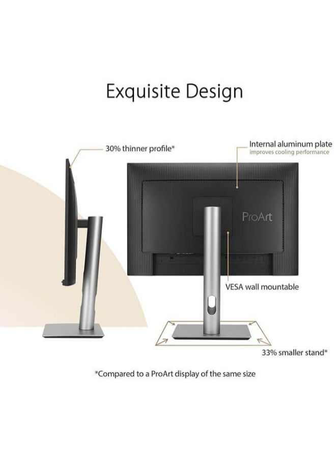 ASUS - 24.1 inch ProArt Display  WUXGA HDR Professional IPS Monitor, 75 Hz / 5ms GtG, Adaptive Sync, 2* 2W Speaker, 97% DCI-P3, USB-C PD 96W, HDMI / DP, Daisy-Chain, PA248CRV, 90LM05K0-B01K70 Black/Grey - Image 1