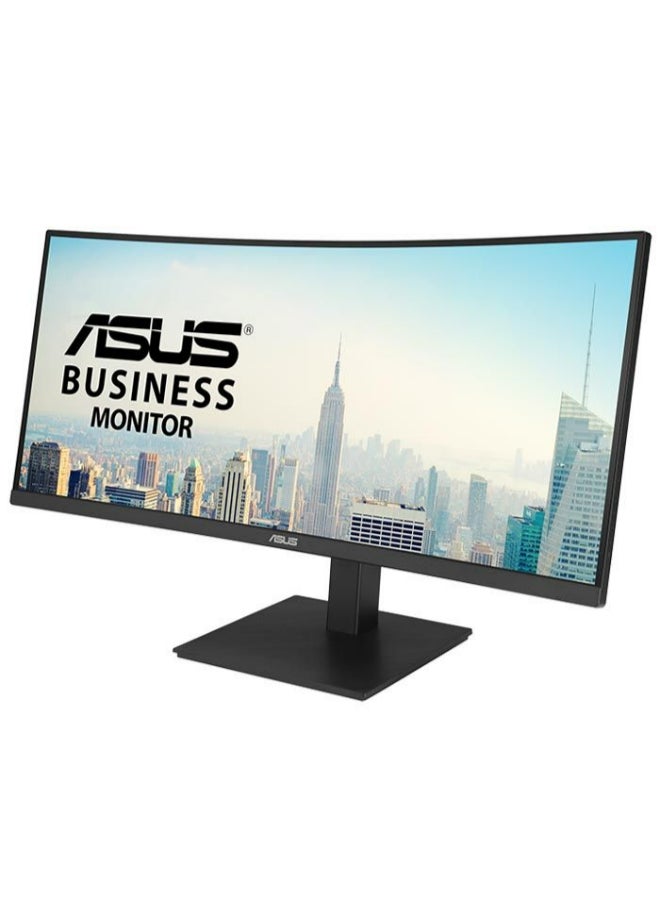 ASUS 34 inch  Docking Monitor, 3440 x 1440, 1500R Curvature, Frameless, USB-C PD 65W, RJ45, USB hub, Low Blue Light, Flicker Free, Ergonomic Design, Wall Mountable, Green Sustainability, VA34VCPSN Black - Image 3