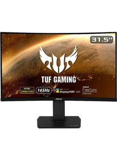 ASUS TUF VG32VQR Curved HDR Gaming Monitor – 31.5 inch WQHD (2560x1440), 165Hz, Extreme Low Motion Blur Sync, Adaptive-sync, Freesync Premium,1ms (MPRT), DisplayHDR 400, WCG Black  - Image 1