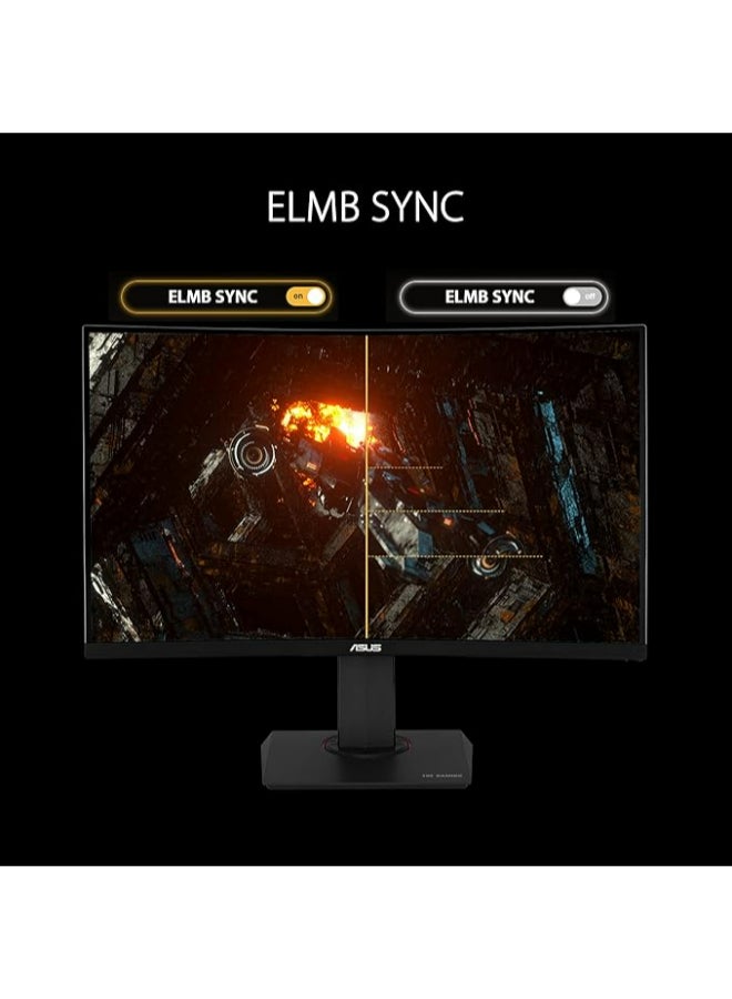 أسوس شاشة الألعاب TUF VG32VQR المنحنية HDR - 31.5 بوصة WQHD (2560x1440)، 165 هرتز، مزامنة ضبابية الحركة المنخفضة للغاية، مزامنة متكيفة، Freesync Premium، 1 مللي ثانية (MPRT)، DisplayHDR 400، WCG أسود  - Image 5