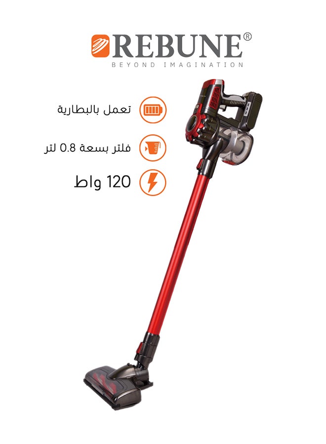 REBUNE Cordless Vacuum Cleaner 120 W RE-9-023 Red 