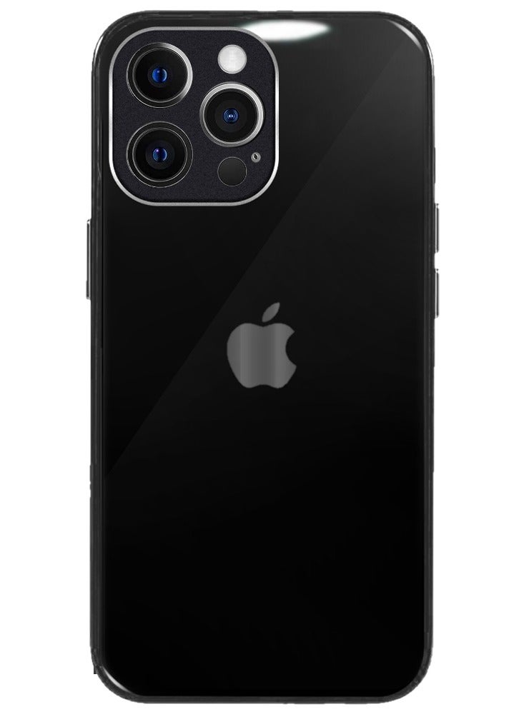 iPhone 13 Pro Max Electroplated Hard Glossy Case Camera Protection Shockproof Anti Fall Case Black