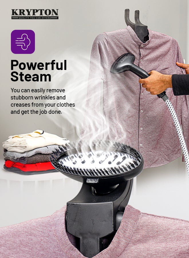 KRYPTON Garment Steamer 1.7L Water Tank, 60 Min Continuous Steam, Suitable for All Fabric Types, Easy Maintenance 1.7 L 2000 W KNGS6441 White - Image 5