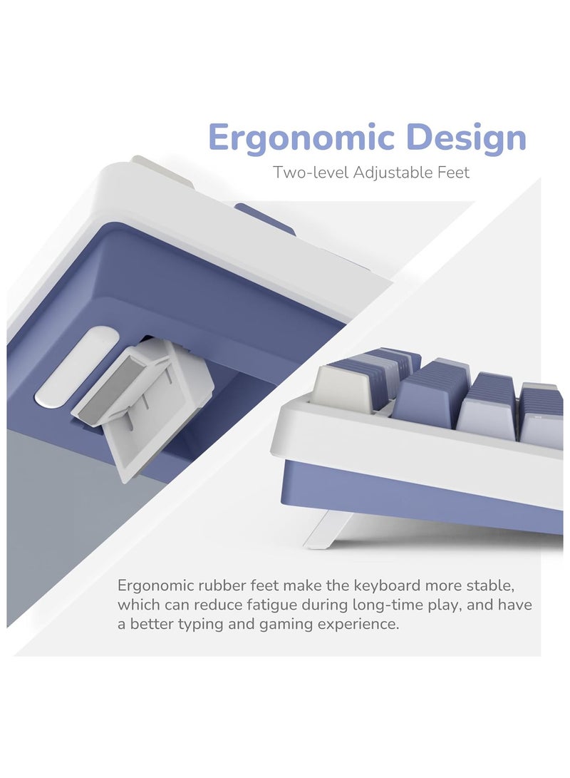 Royal Kludge - RKM75 - Tri Mode Mechanical Keyboard 2.4GHz/Bluetooth/USB-C Wired Gaming Keyboard 75% Layout 81 Keys Gasket Mounted With OLED Smart Display And Knob RGB Backlit - Image 1