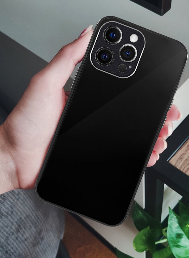 MARGOUN Electroplated Case Cover for Apple iPhone 12 Pro Max, Hard Glossy Case Camera Protection Shockproof Anti Fall Case - Black - Image 5