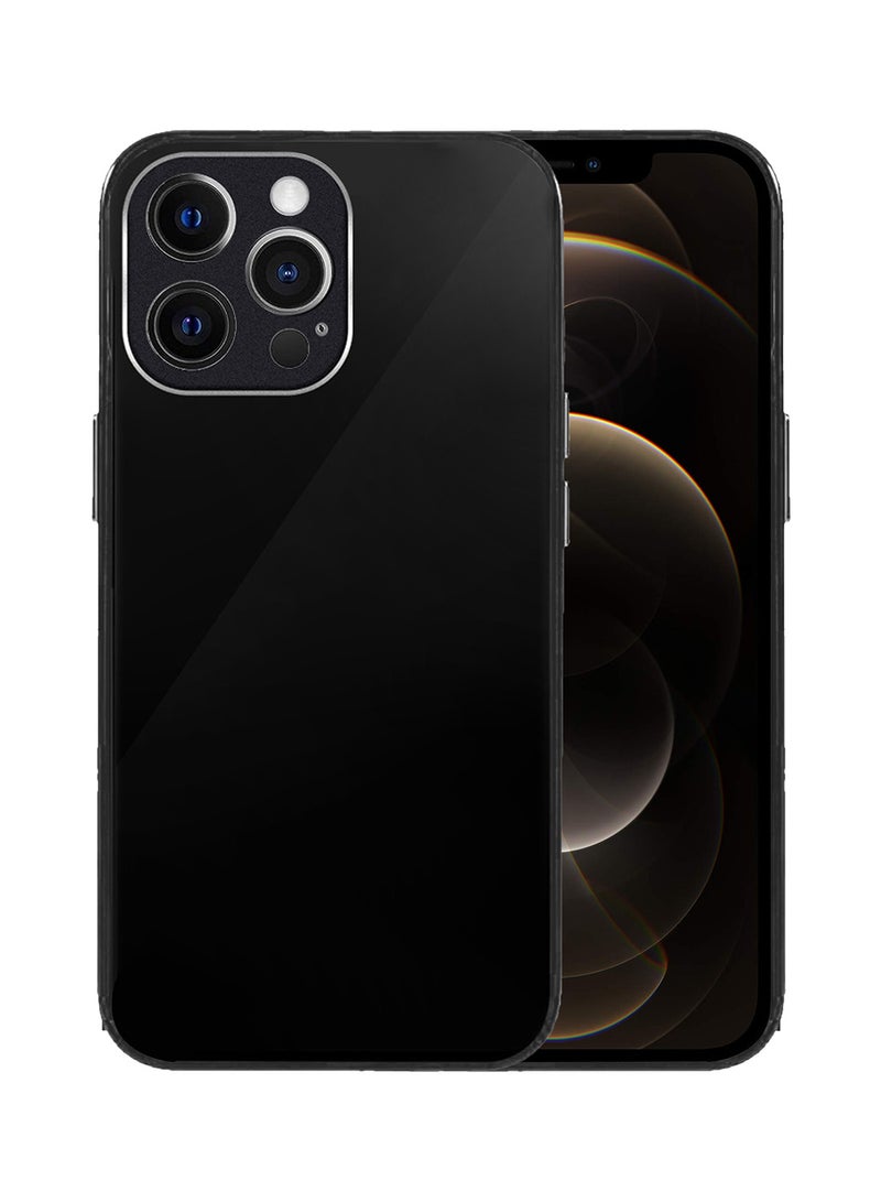 MARGOUN Electroplated Case Cover for Apple iPhone 12 Pro Max, Hard Glossy Case Camera Protection Shockproof Anti Fall Case - Black - Image 2