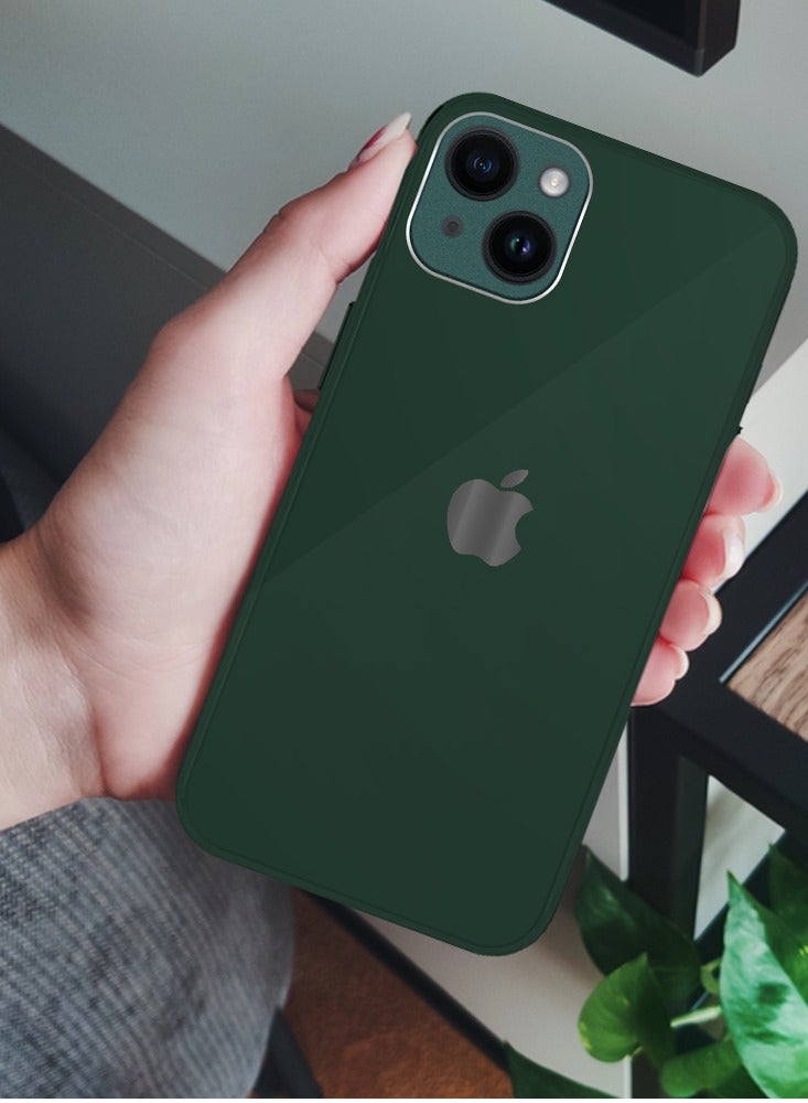 MARGOUN - iPhone 14 Electroplated Hard Glossy Case Camera Protection Shockproof Anti Fall Case Green - Image 1