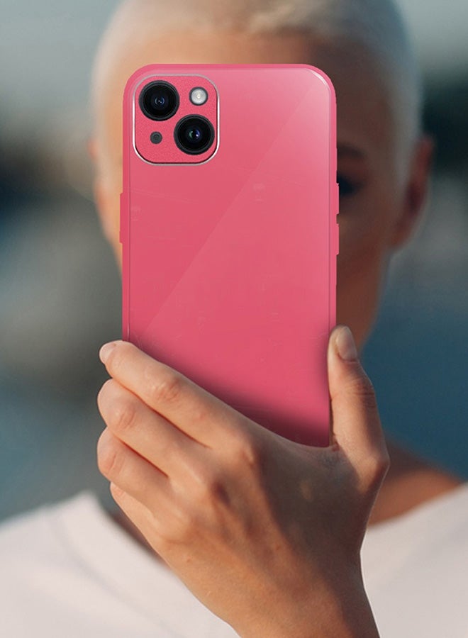 MARGOUN Electroplated Case Cover for Apple iPhone 14 Plus, Hard Glossy Case Camera Protection Shockproof Anti Fall Case - Pink  - Image 4