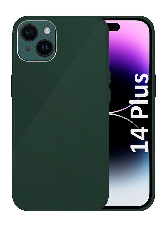 MARGOUN Electroplated Case Cover for Apple iPhone 14 Plus, Hard Glossy Case Camera Protection Shockproof Anti Fall Case - Green - Image 1