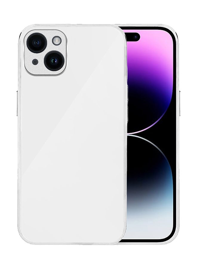 MARGOUN Electroplated Case Cover for Apple iPhone 14 Plus, Hard Glossy Case Camera Protection Shockproof Anti Fall Case - White  - Image 3