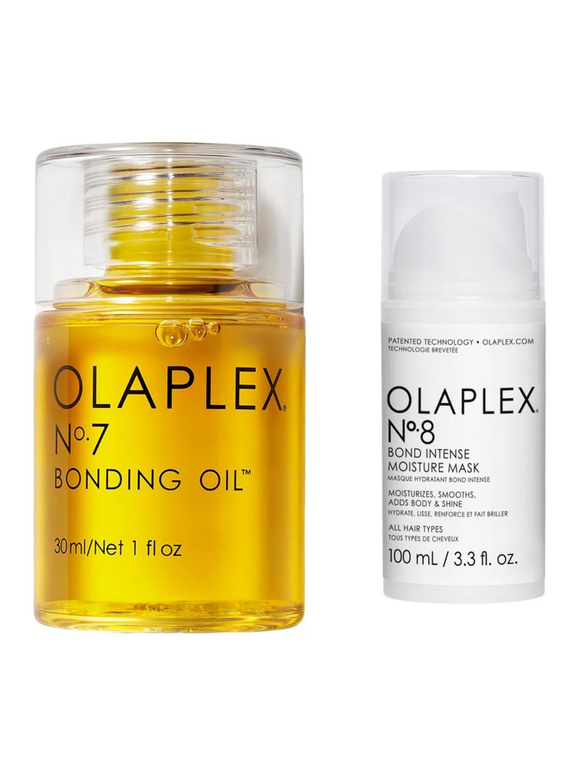 اولابلكس زيت الترابط رقم 7 الشفاف وقناع الترطيب المكثف رقم 8