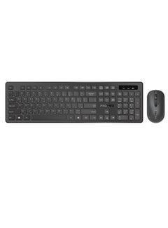 Promate Wireless Keyboard and Mouse Combo, Slim Full-Size 2.4Ghz Wireless Keyboard with 1600 DPI Ambidextrous Mouse, Nano USB Receiver, Quiet Keys, Angled Kickstand Black - pnsku/N70031411V/45/_/1703131498/5b4a35a9-08ec-438f-9cd0-ba7c37a3ddf3