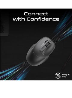 PROMATE Promate 2.4G Wireless Mouse, High Precision 1600DPI Cordless Ambidextrous Mouse with USB Nano Receiver, 10m Range, 120h Work Time, Adjustable DPI Black  - Image 4