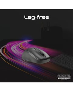 PROMATE Promate 2.4G Wireless Mouse, High Precision 1600DPI Cordless Ambidextrous Mouse with USB Nano Receiver, 10m Range, 120h Work Time, Adjustable DPI Black  - Image 5