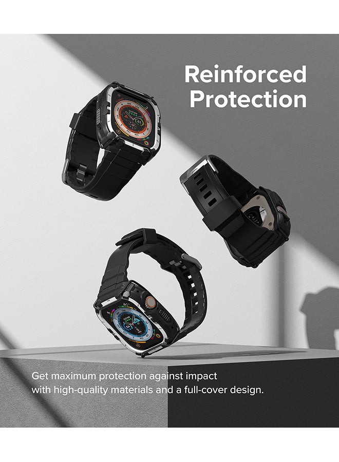 رينجك حزام ساعة Fusion-X + غلاف متوافق مع ساعة آبل الترا 2/1 مضاد للصدمات وحامي جسم الساعة القوي مع فهرس الألوان - Image 5