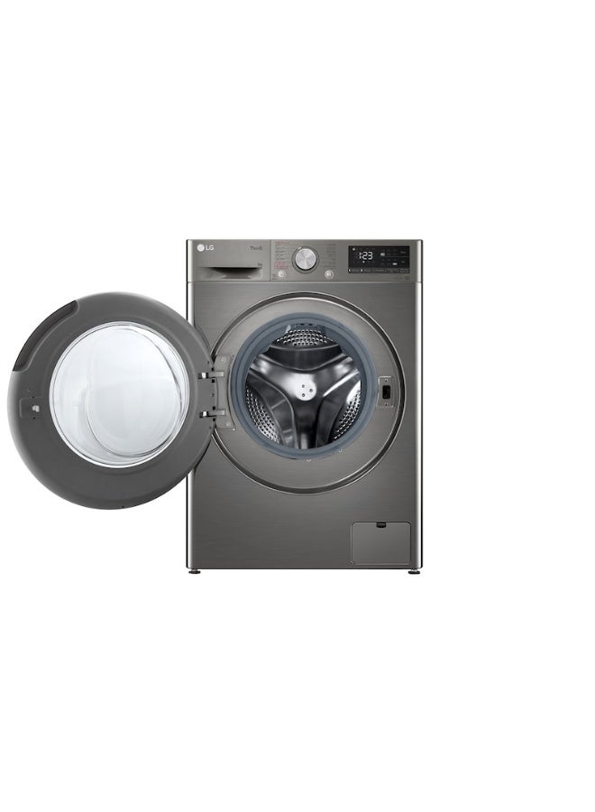 إل جي غسالة تحميل أمامي ThinQ WiFi 9 كجم WFB0914XM فضي بلاتيني - Image 2