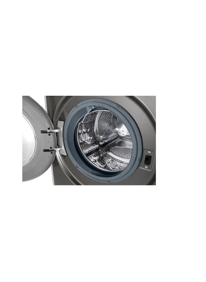 إل جي غسالة تحميل أمامي ThinQ WiFi 9 كجم WFB0914XM فضي بلاتيني - Image 3