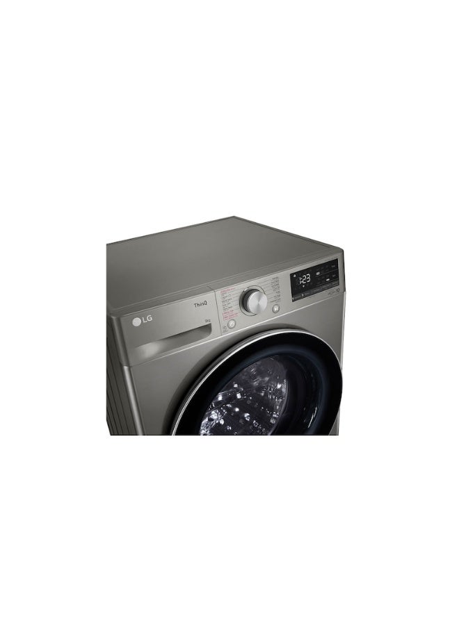 إل جي غسالة تحميل أمامي ThinQ WiFi 9 كجم WFB0914XM فضي بلاتيني - Image 5