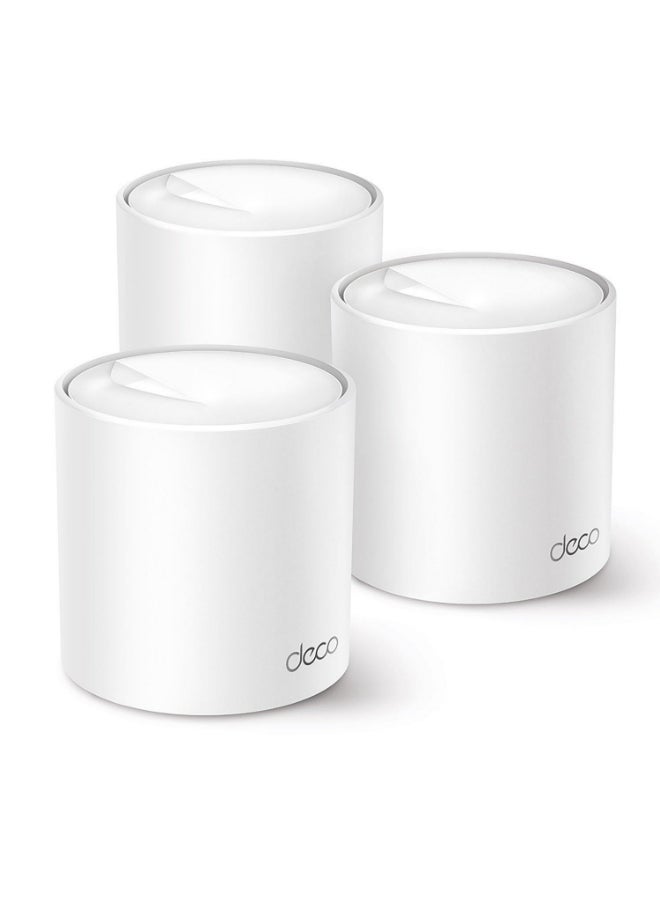 TP-LINK - Deco X50 Router, 3Pack x 3, AX3000 Whole Home AI-Driven Mesh Wi-Fi 6 System, Dual-Band, Gigabit Ports, Connect Up To 150 Devices, 1 GHz Dual-Core CPU, HomeShield Security, Deco X50 White - Image 1