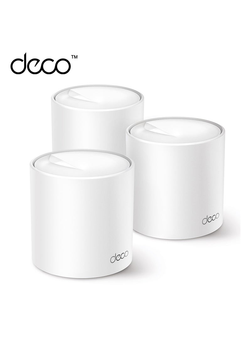 TP-LINK - Deco X50 Router, 3Pack x 3, AX3000 Whole Home AI-Driven Mesh Wi-Fi 6 System, Dual-Band, Gigabit Ports, Connect Up To 150 Devices, 1 GHz Dual-Core CPU, HomeShield Security, Deco X50 White - Image 1