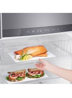 LG GN-F722HLHL- G 509L Refrigerator, 18 Compartments, Dispenser, Hygiene Fresh Purification Filter, Door Cooling Function GN-F722HLHL silver  - Image 3