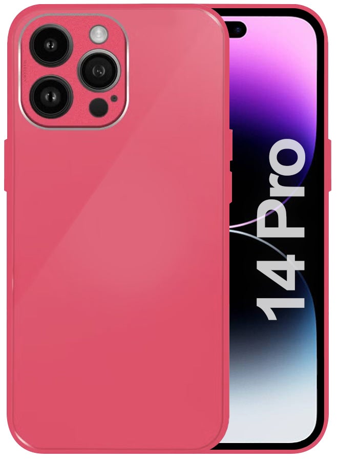 MARGOUN Electroplated Magnetic Case Cover for Apple iPhone 14 Pro, Protective Case Fashionable Full Covered Shockproof Phone Cover With Magnetic Ring - Pink  - Image 1