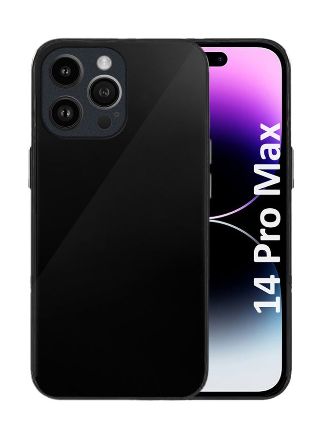 MARGOUN Electroplated Case Cover for Apple iPhone 14 Pro Max, Hard Glossy Case Camera Protection Shockproof Anti Fall Case - Black - Image 1